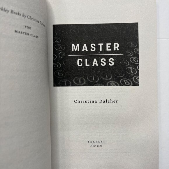 Master Class by Christina Dalcher Dystopian Science Fiction Novel - Picture 4 of 4